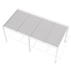 Pergola ogrodowa tarasowa aluminiowa LUXE 4 x 5,8 m Biały z oświetleniem LED